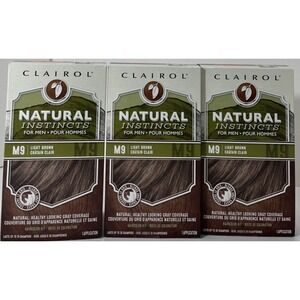 3X Clairol Natural Instincts M9 LIGHT BROWN For Men Hair Color DISCONTINUED